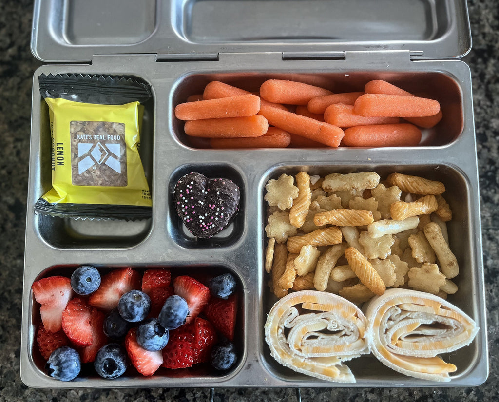 Kate's Real Food Organic Mini Bars in a lunchbox