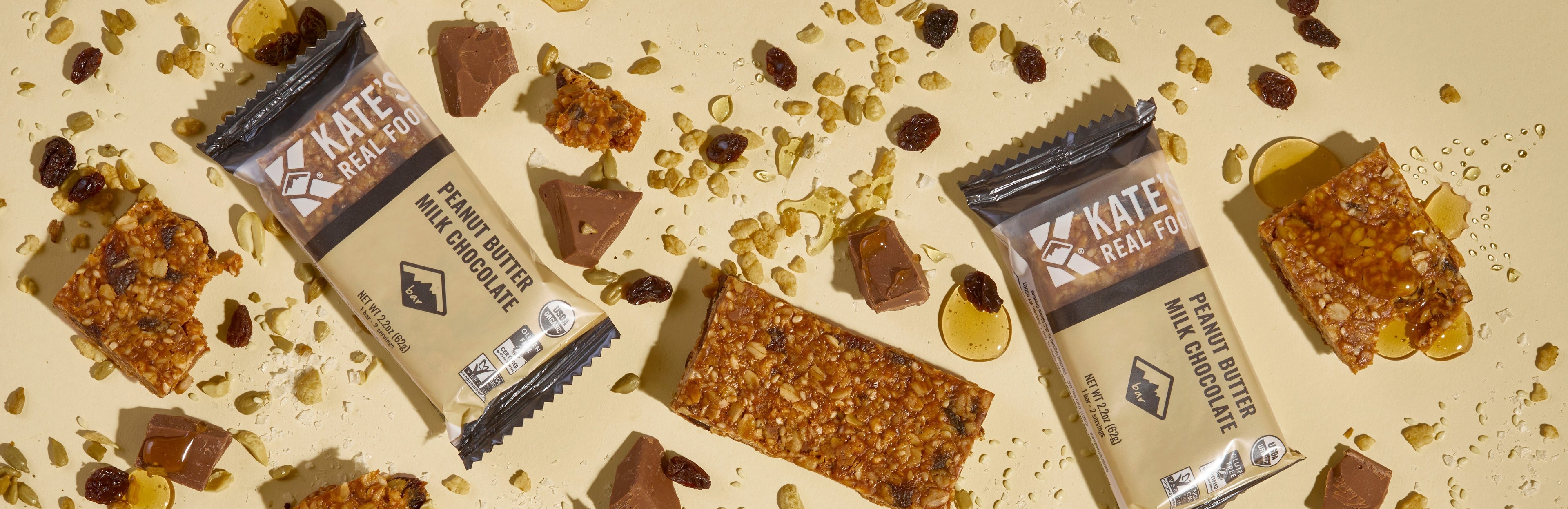 Kate's Real Food Peanut Butter Milk Chocolate Bars | Kudos bar Comparison Blog article