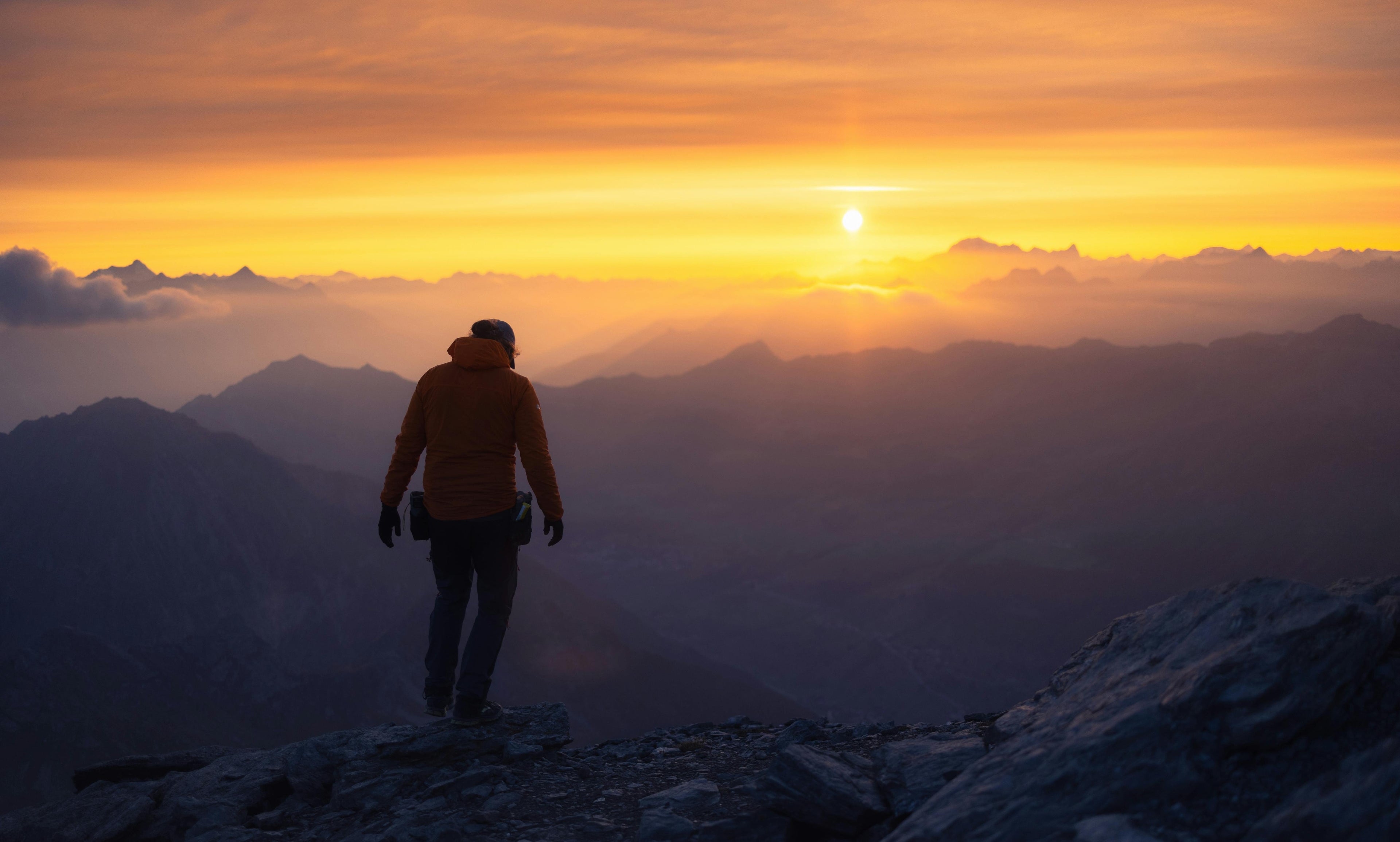 man walking in sunrise | Kate's Real Food