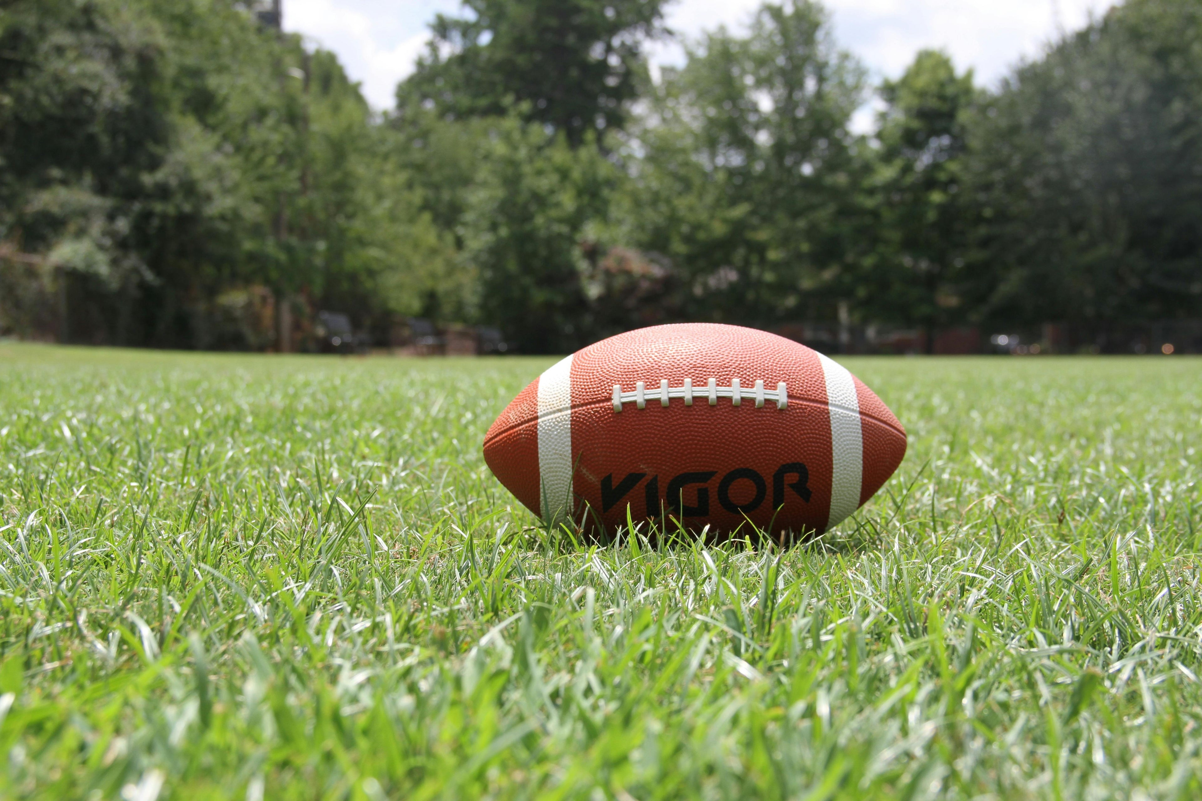 football in grass