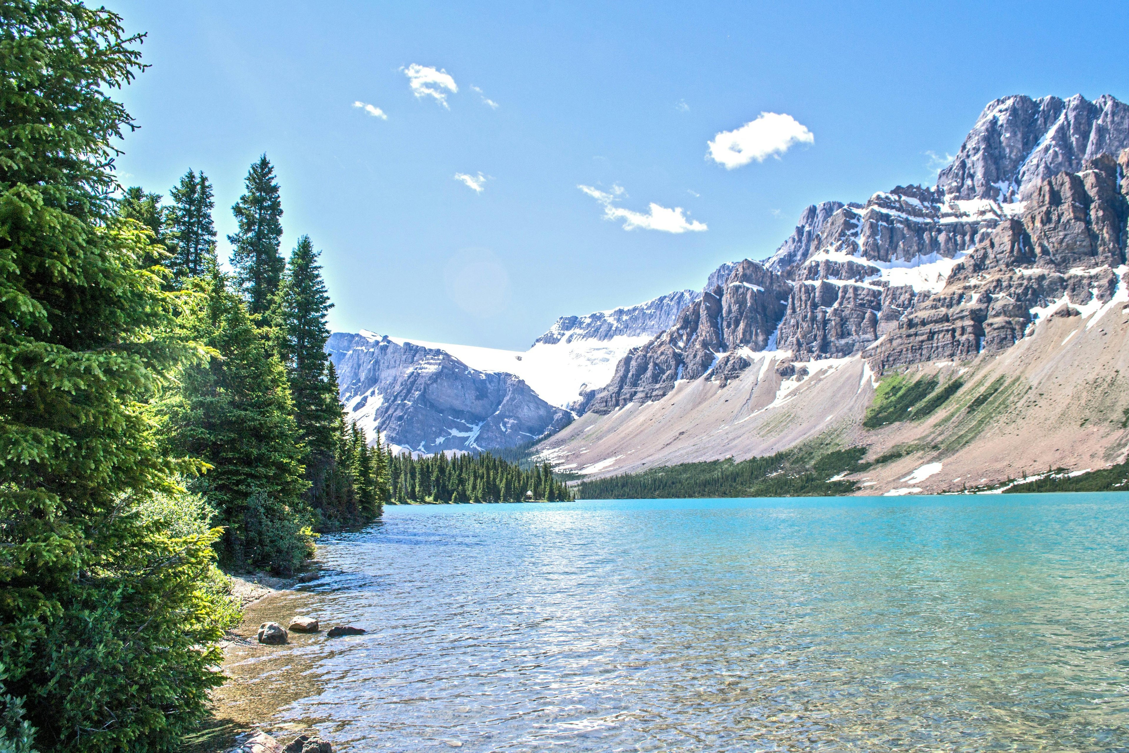 lake in front of mountains
