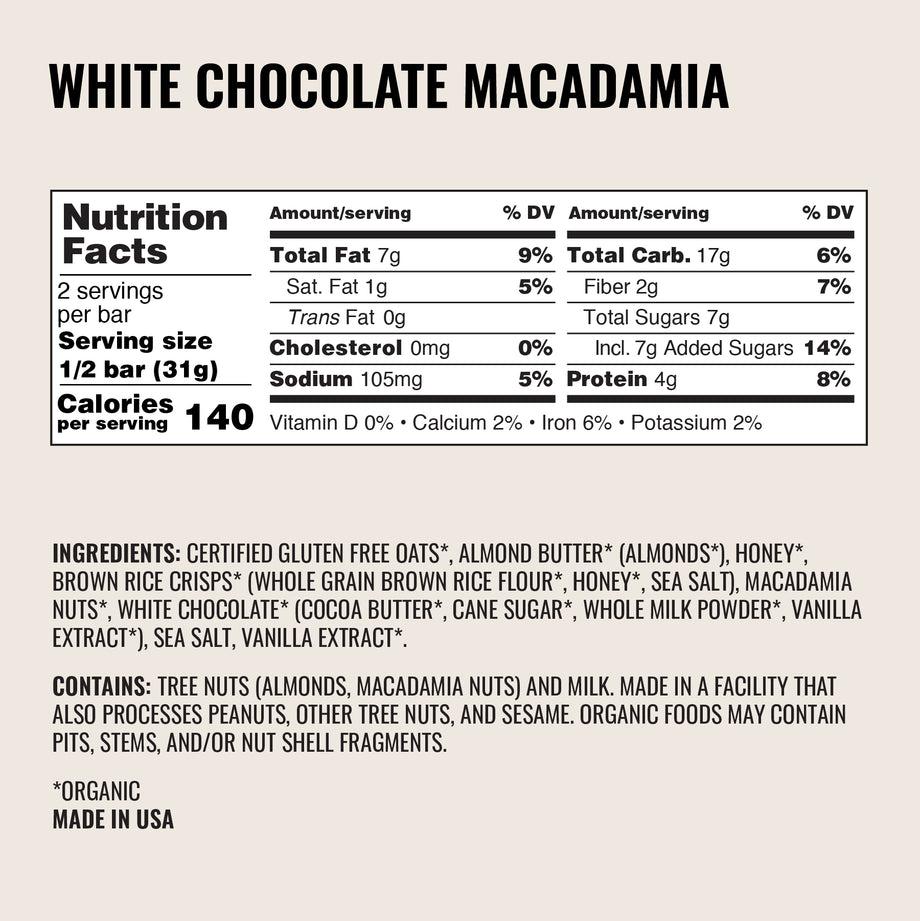 White Chocolate Macadamia Bars – Kate's Real Food