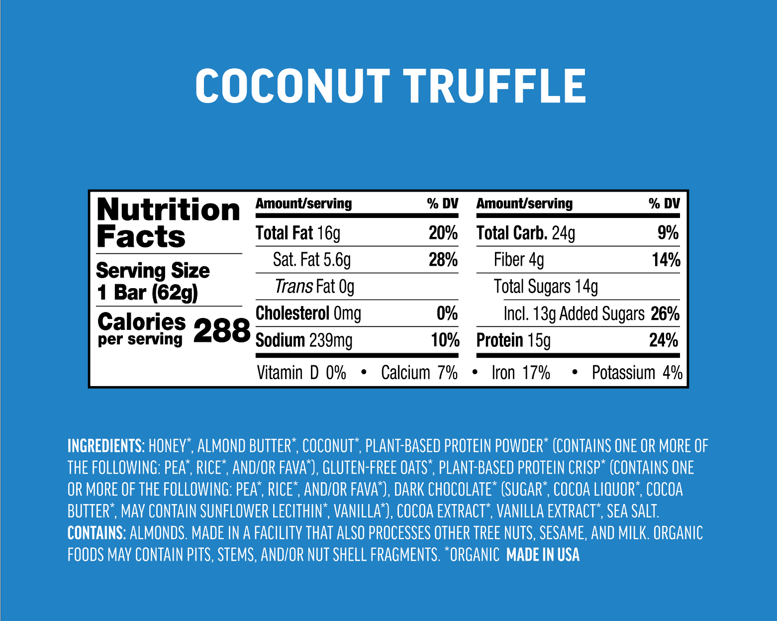 Coconut Truffle Protein Bar