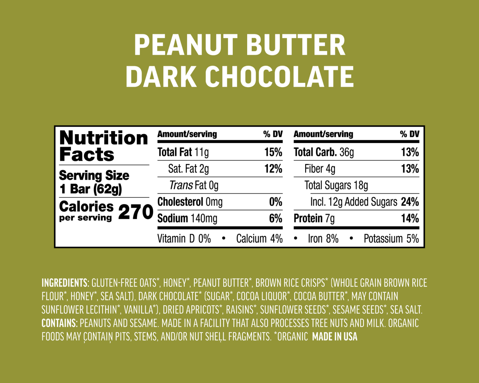 Peanut Butter Dark Chocolate Bars - Fundraising