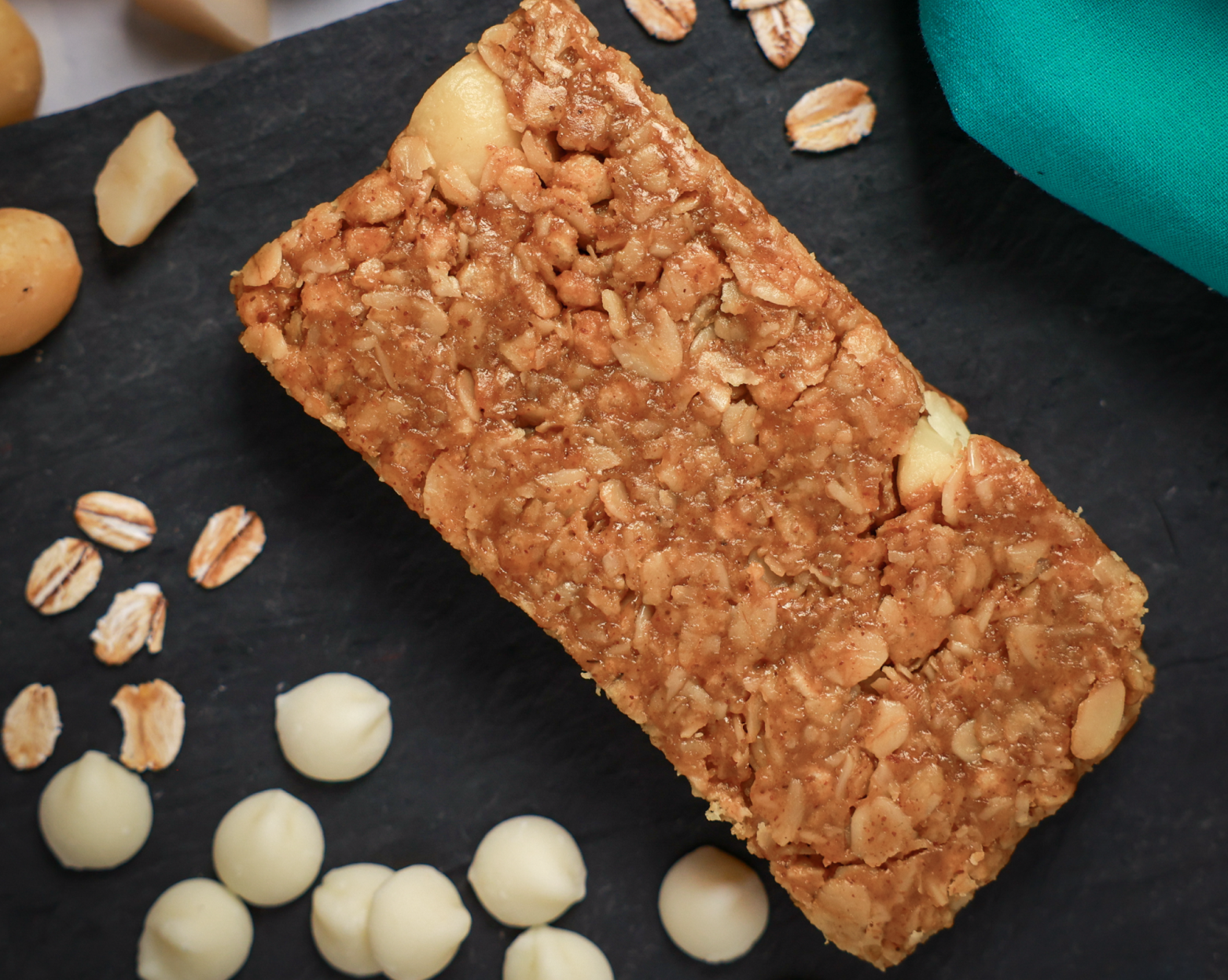 White Chocolate Macadamia Bars