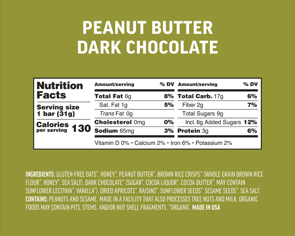 Peanut Butter Dark Chocolate Kids Bars - Fundraising
