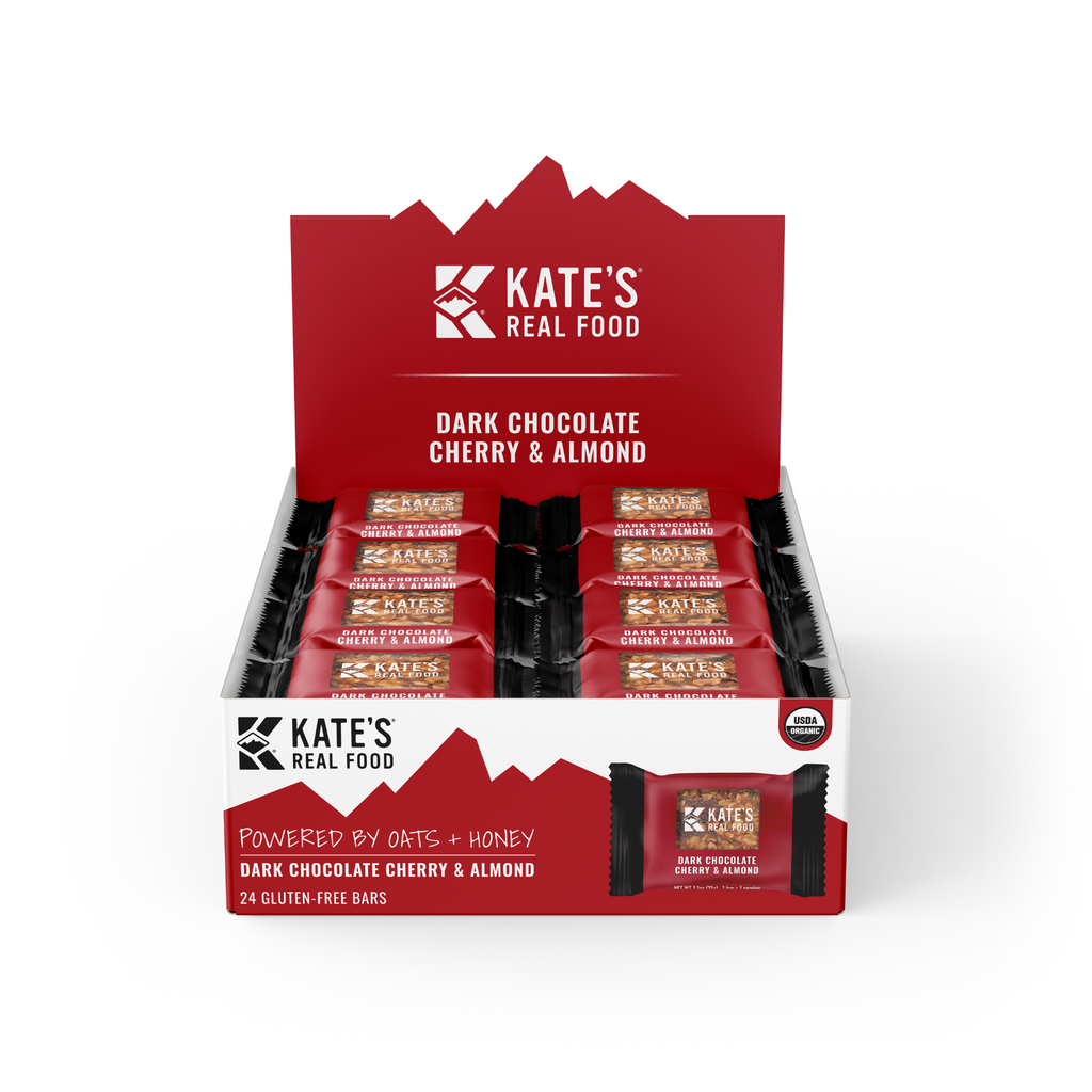 Heart-healthy dark chocolate, protein-rich almonds, and antioxidant-rich dried cherries in a mini snack bar