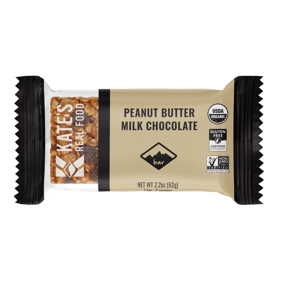 Kate's Real Food Bar, Peanut Butter Milk Chocolate - 12 pack, 2.2 oz bars